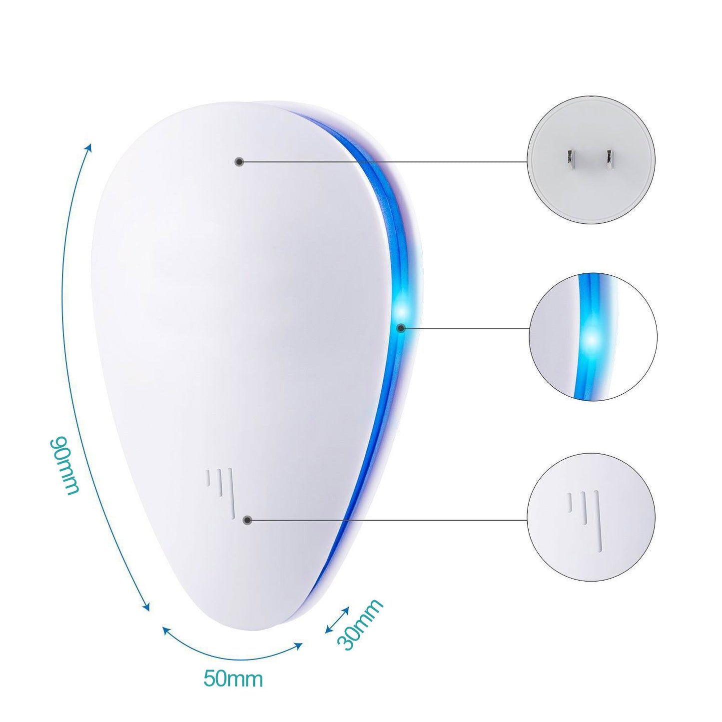 Ultraljud Myggskydd LED – 2-Pack