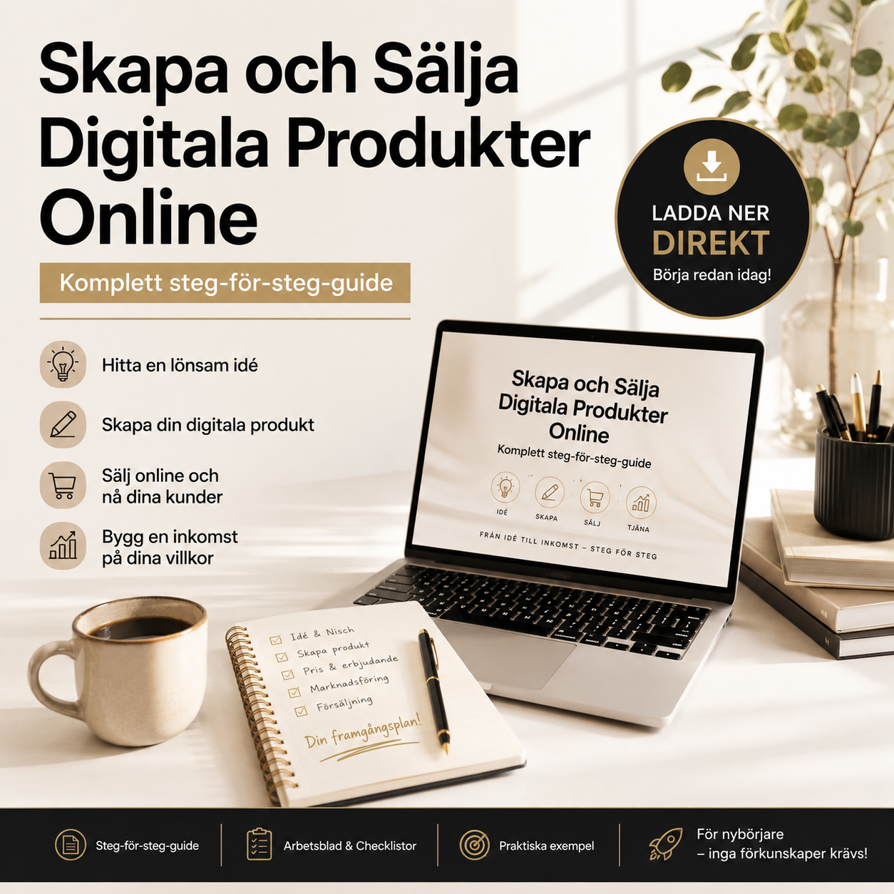 Skapa och sälja digitala produkter online – Komplett steg-för-steg-guide