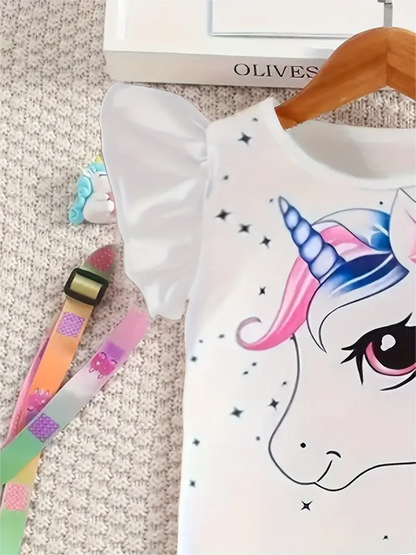 Conjunto de Verão Unicórnio