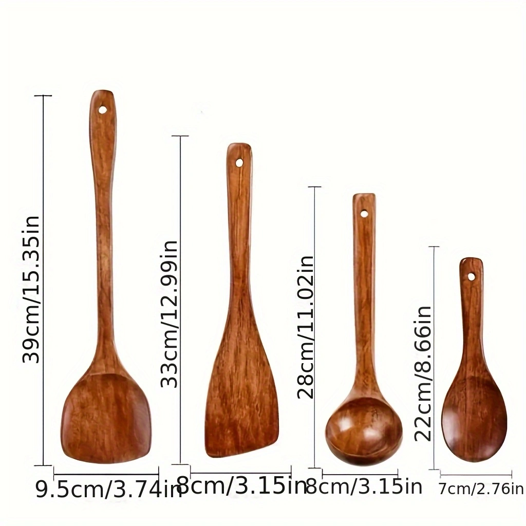 Köksredskap i Akaciaträ – 4-pack