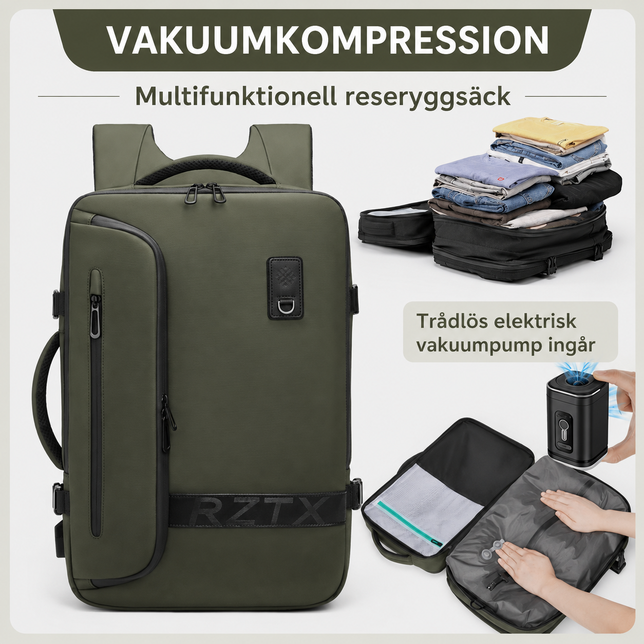Vakuumryggsäck 20–35 L