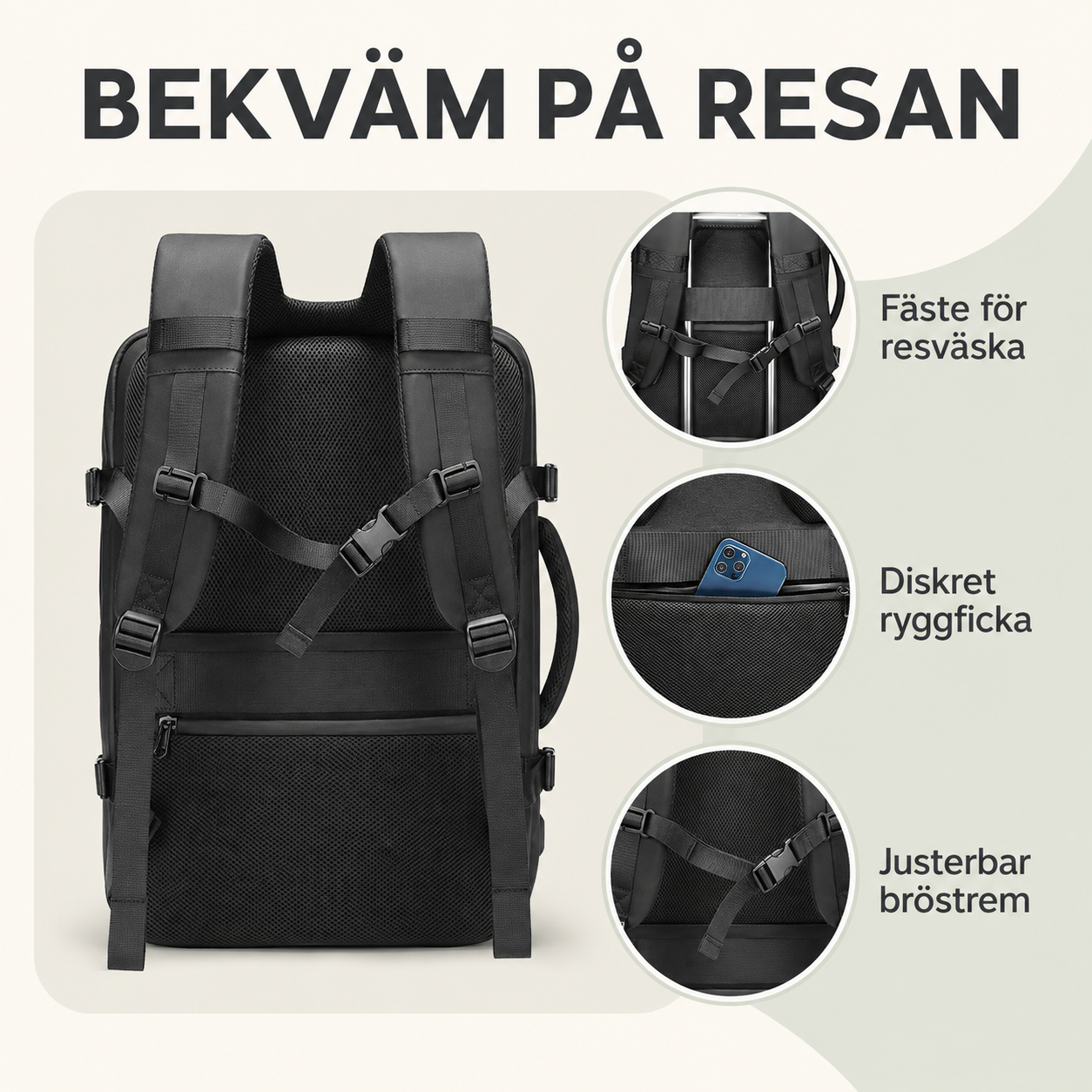 Vakuumryggsäck 20–35 L