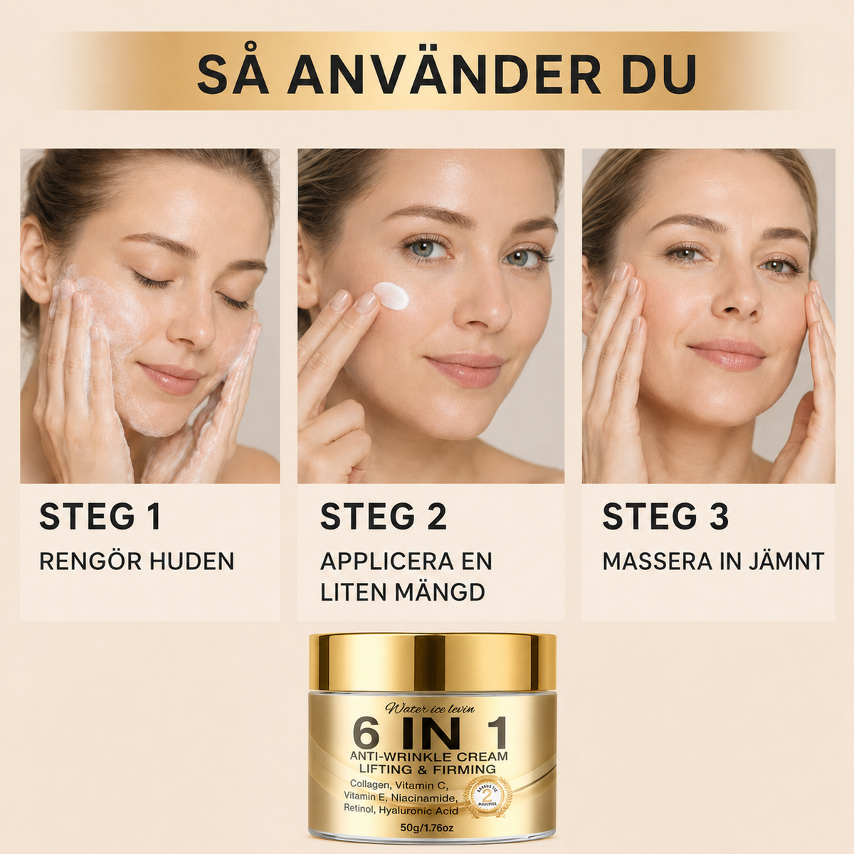 6‑i‑1 antirynk kräm 50 g