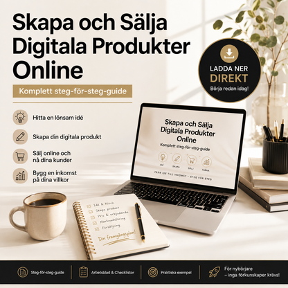 Skapa och sälja digitala produkter online – Komplett steg-för-steg-guide