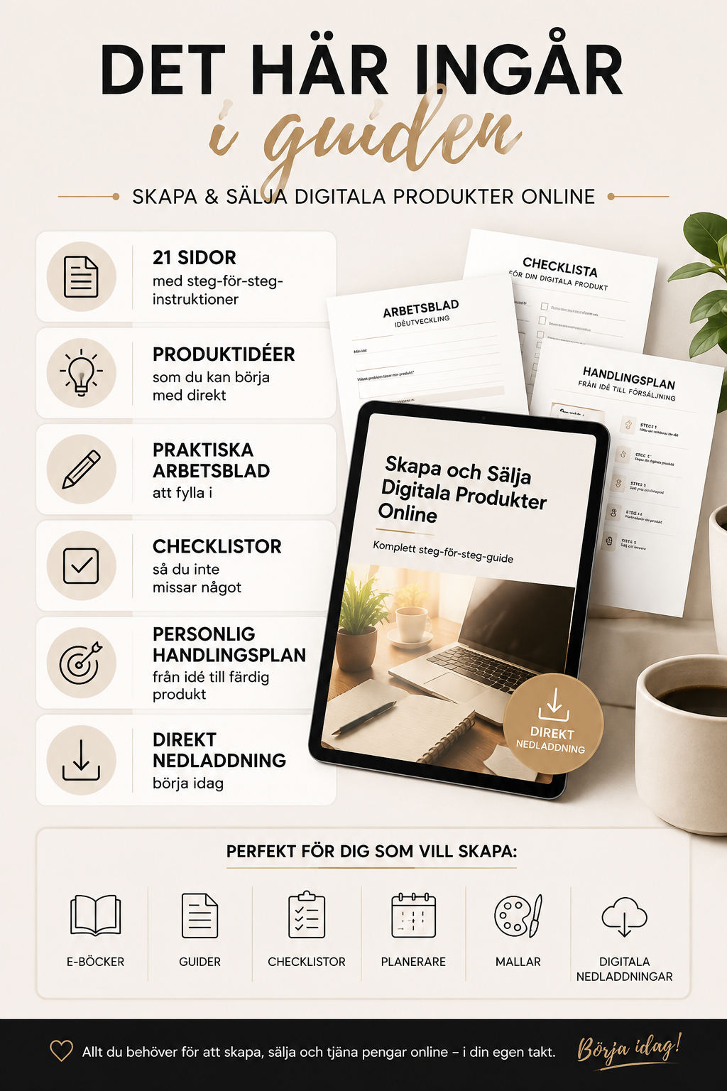 Skapa och sälja digitala produkter online – Komplett steg-för-steg-guide