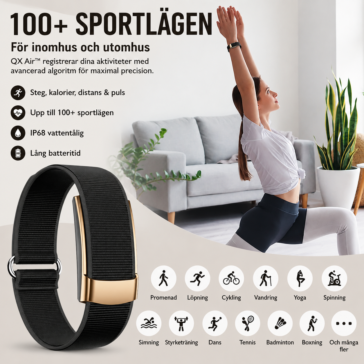 QX Air™ Smart Hälsoband