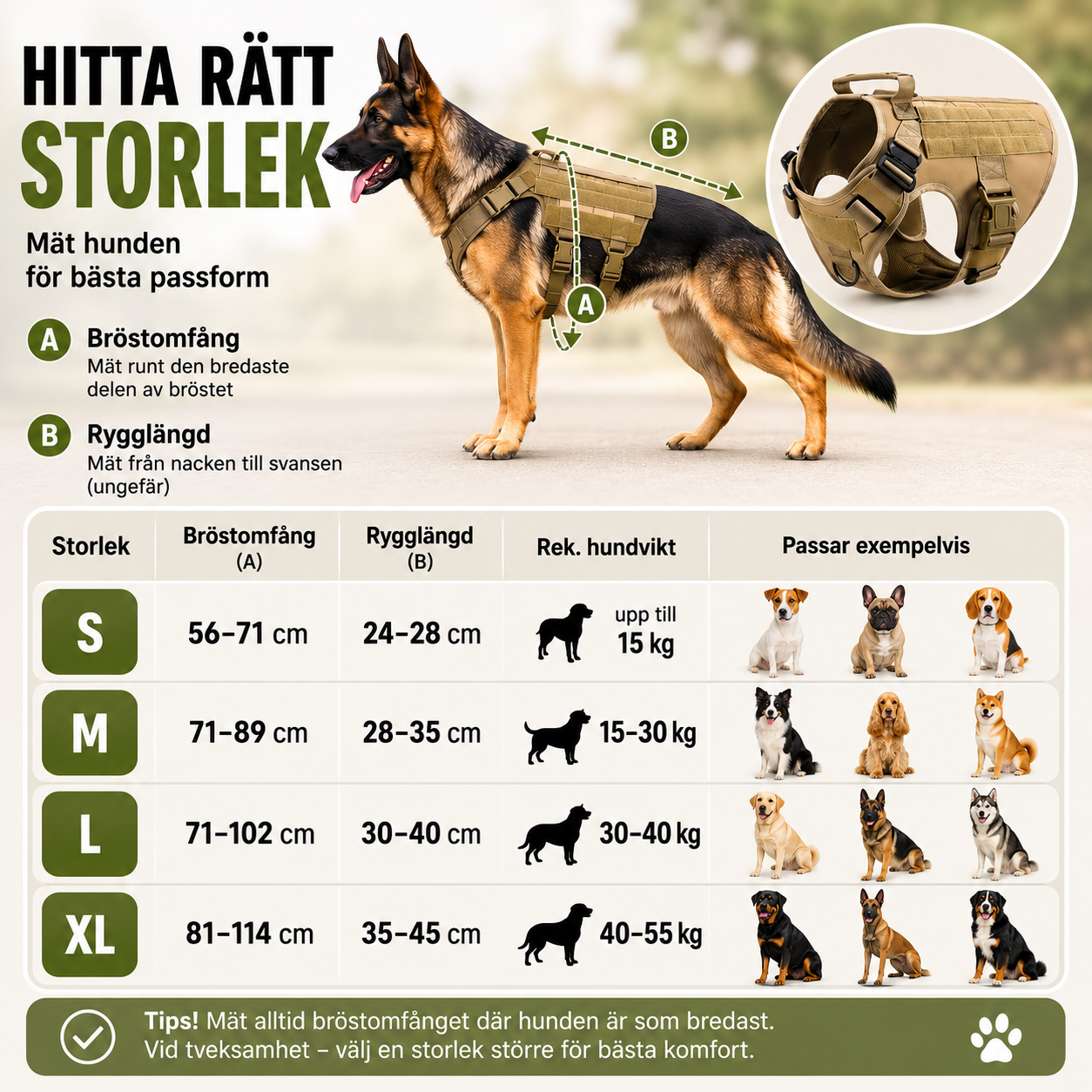 Tactical K9 Hundsele