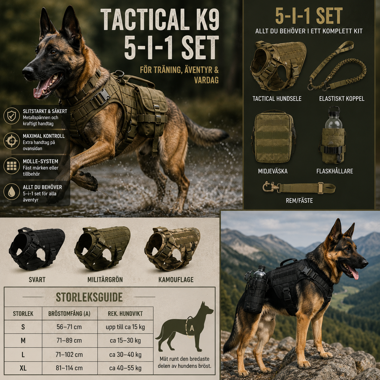 Tactical K9 Hundsele