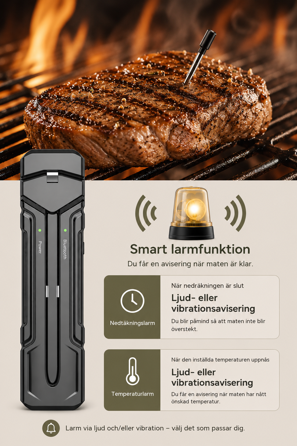 Trådlös Stektermometer med App