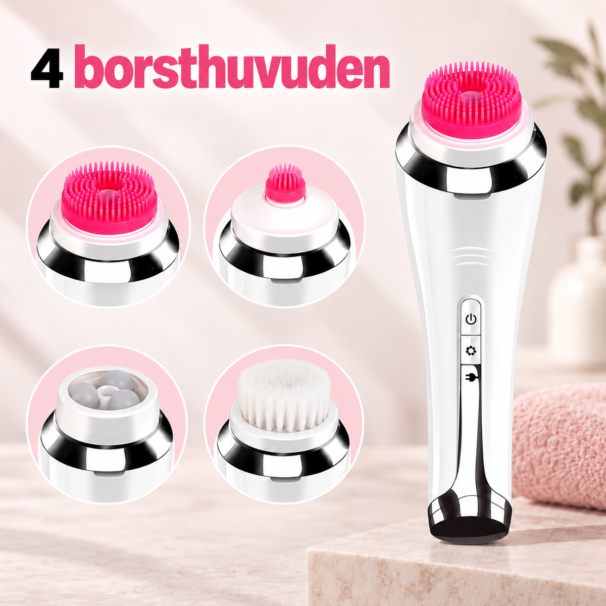4-i-1 Elektrisk Ansiktsborste