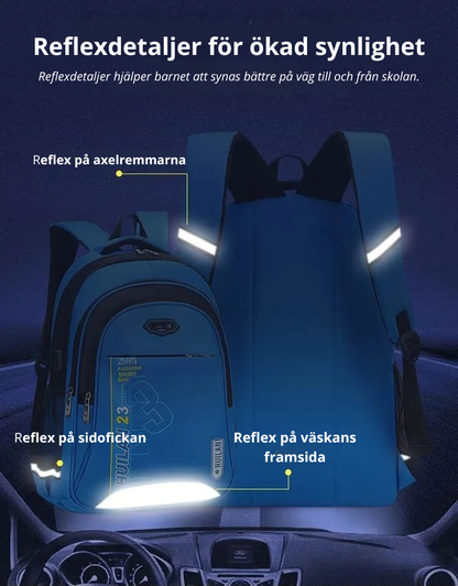 Reflexskolväska Premium – Årskurs 1–3