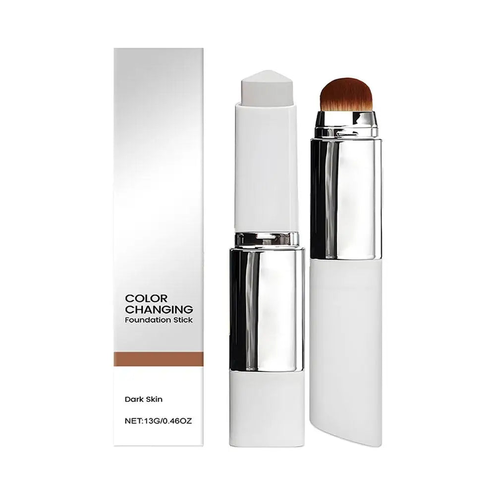 Dark Skin Color Color-Changing Foundation Stick – Lightweight Moisturizing