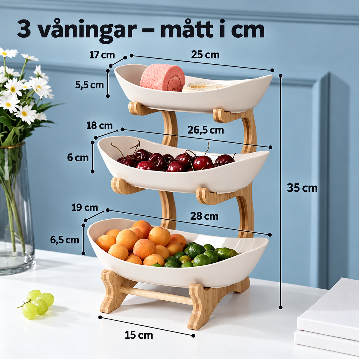 Frukt och snacks fat